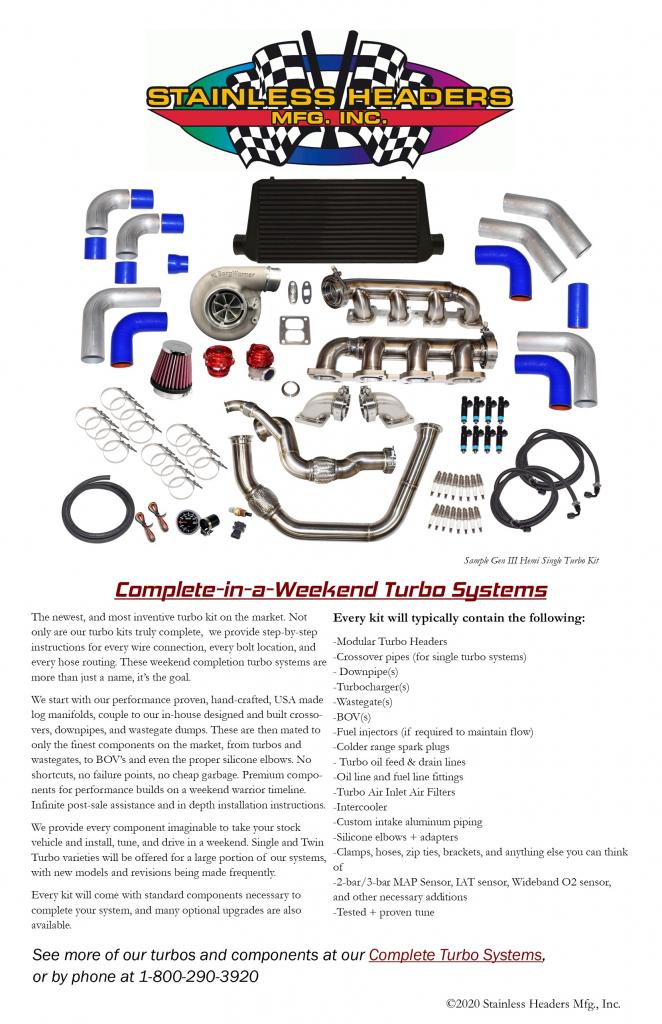 Complete-In-A-Weekend Turbo Kits