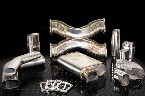 35 mm 63 mm Universal Sport Exhaust Tail Pipes Trim and Stainless Steel Oval Exhaust Tip Chrome M210 New 