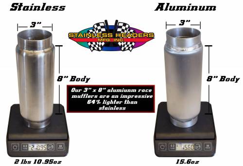 Aluminum Components- Round - Aluminum Mufflers + Resonators