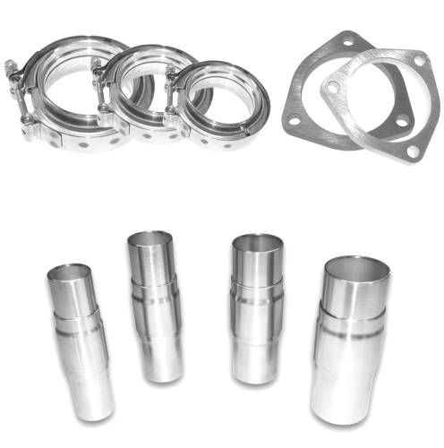 Aluminum Flanges + Intake Clamps - Aluminum Flanges