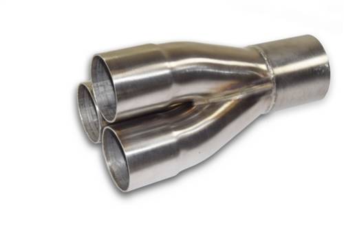 16ga 304 Stainless Merge Collectors (.065") - 3 into 1 304 Stainless Steel Merge Collectors