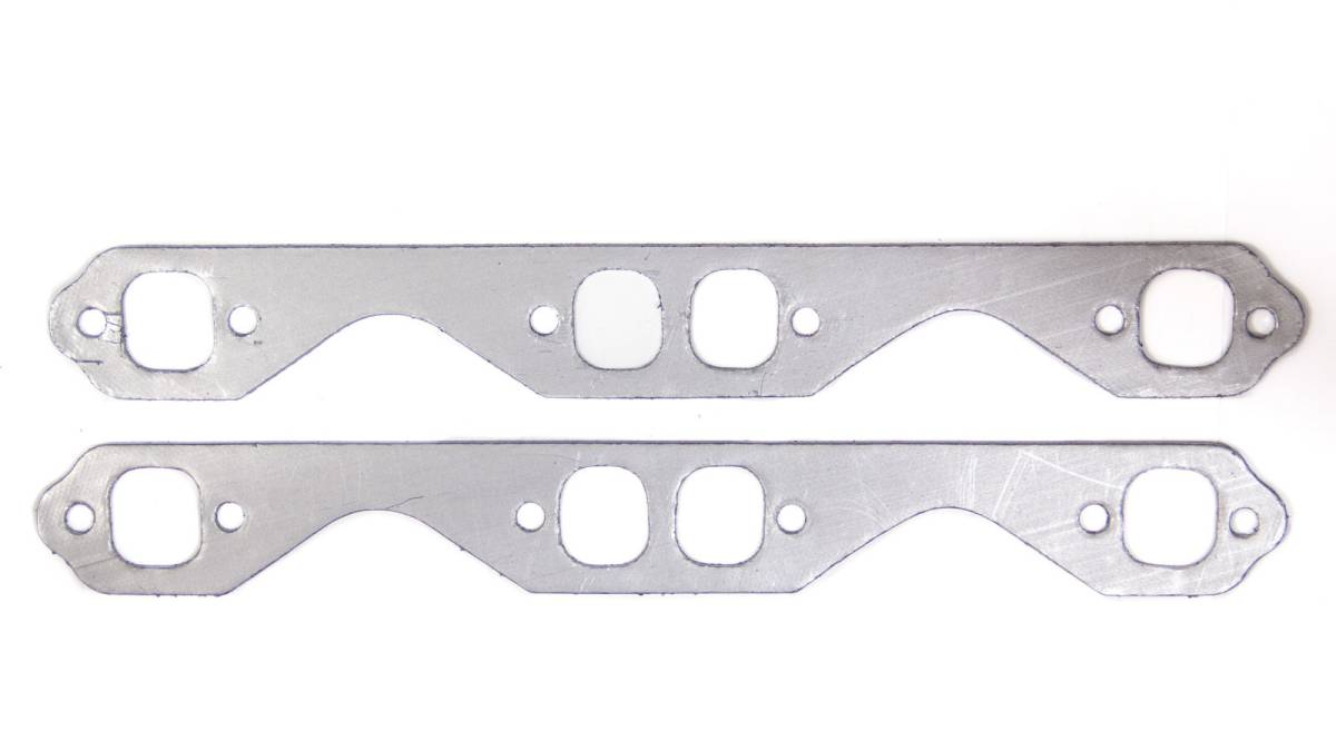 SPC Aluminum Square Port Header Exhaust Gaskets For Small Block Chevy 350 - Reusable 2-Pack