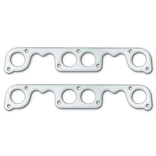 SBC Aluminum Round Port Header Exhaust Gaskets – Reusable #4142