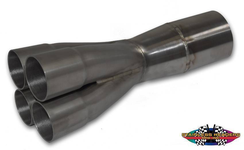 ExoFlow 4-into-1 Merge Collector – Mild Steel, 2x4" Inlets/Outlet, CC405MS