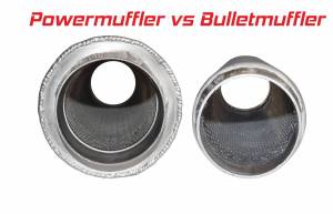 Stainless Headers - Aluminum PowerMuffler- 3.5" Inlet & 5" OD Body