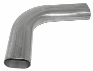 Stainless Headers - 3 1/2" Stainless Oval Exhaust 90 Degree Bend