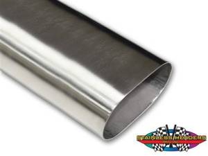 Stainless Headers - 3" 304 Stainless Oval Exhaust Tubing