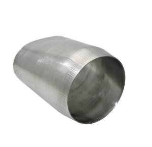 Stainless Headers - 4 1/2" Round to 5" Oval Transition- 304 Stainless Steel