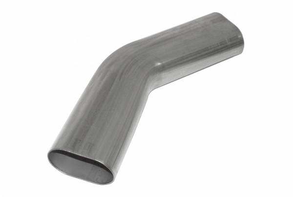Stainless Headers - 3" Stainless Oval Exhaust 45 Degree Bend