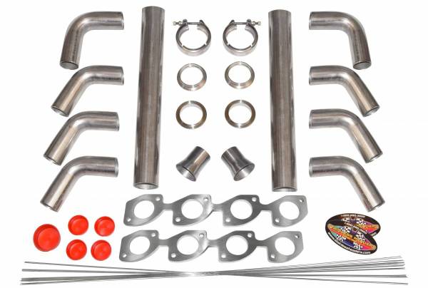 Stainless Headers - Splayed Valve Small Block Chevy Turbo Manifold Build Kit