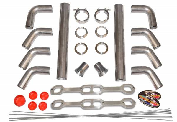 Stainless Headers - 18 Degree Small Block Chevy Turbo Manifold Build Kit