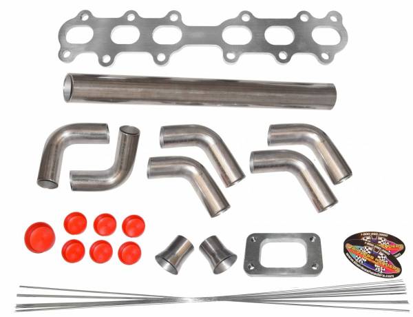 Stainless Headers - Toyota 2JZ-GTE Side Mount Turbo Manifold Build Kit
