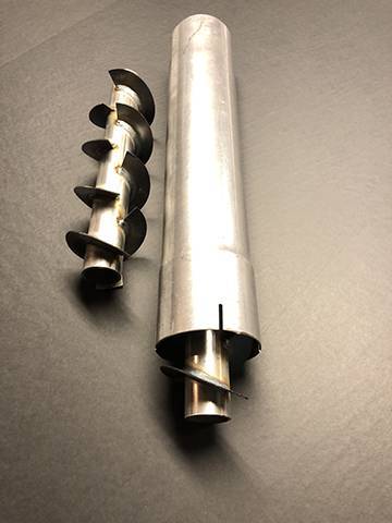Stainless Headers - Pair of 3.00" x 14" Spiral Turbo Baffles
