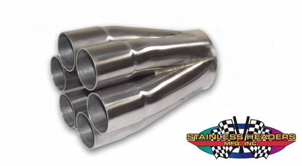 Stainless Headers - 2 1/2" Primary 6 into 1 Performance Merge Collector-16ga 304ss