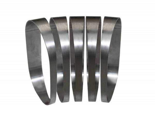Stainless Headers - 3 1/2" Vertical Oval 45 Degree Pie Cut Kit