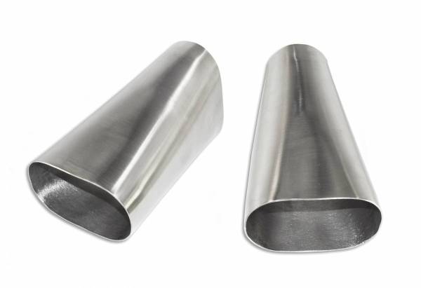 Stainless Headers - 5" Stainless Oval Exhaust 90 Degree Twist