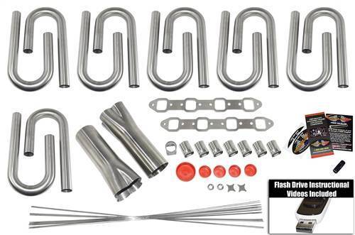 Stainless Headers - Small Block Ford- Brodix Track 1 Custom Header Build Kit