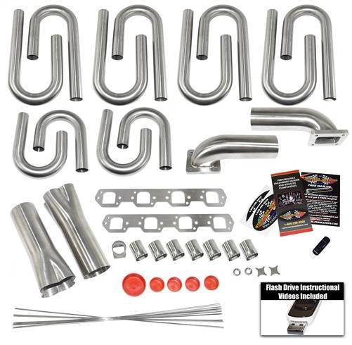 Stainless Headers - Small Block Ford- TrickFlow Twisted Wedge/High-Port Custom Turbo Header Build Kit
