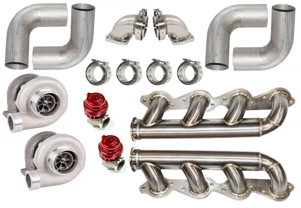 Stainless Headers - Big Block Chevy Down & Forward Twin Turbo Kit