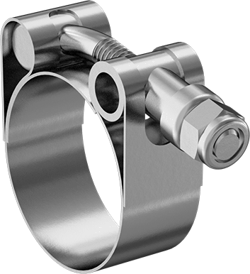 1 1/2" Flat Band Clamp- 316 Stainless Steel