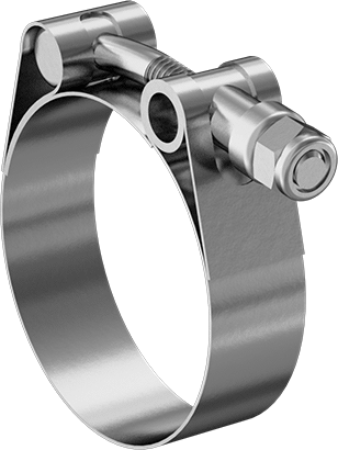 2 1/4" Flat Band Clamp- Stainless Steel