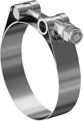 2 3/4" Flat Band Clamp- Stainless Steel