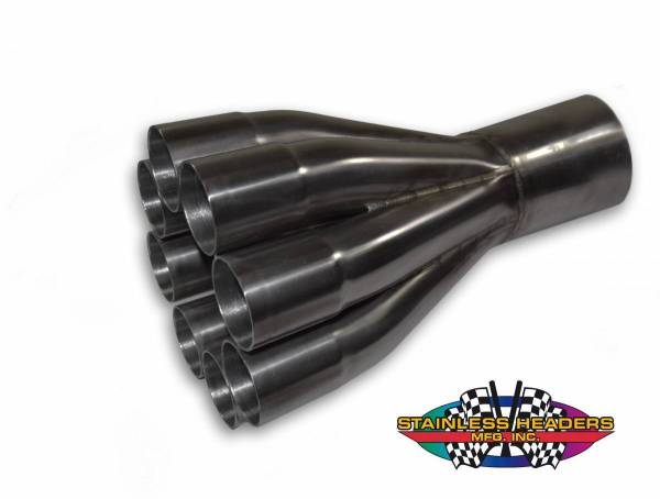 1 3/4" Primary 8 into 1 Performance Merge Collector-Mild Steel-16ga Mild Steel