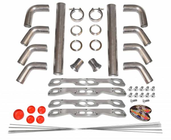 Stainless Headers - Small Block Chevy Stahl Pattern Adapter Turbo Manifold Build Kit