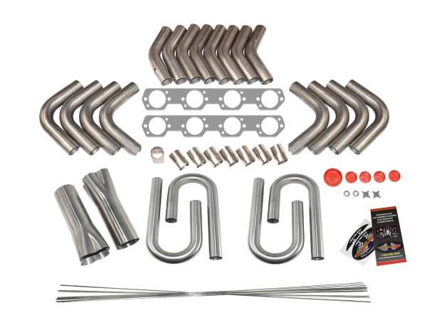 Small Block Ford- Hi-Port/Twisted Wedge 225 Custom Fender Exit Header Build Kit
