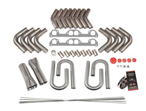 Pontiac 400/428/455 V8 RAII/RAIV Edelbrock Performer RPM Custom Fender Exit Header Build Kit