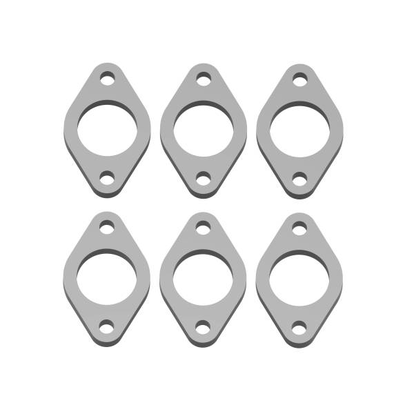 Flathead Ford V8 Mild Steel Single Port Header Flange Set