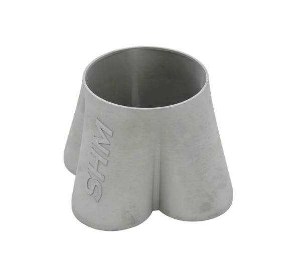 3D Printed 316 Stainless Steel Formed Turbo Collector: 1 3/4" Primary, 2 1/2" Exit