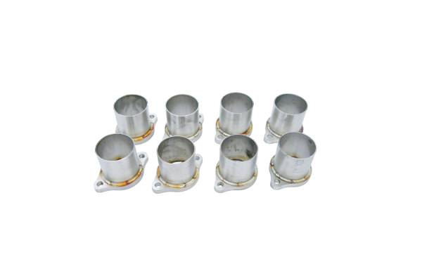 M&M Competition Revolution Single Port Welded Stainless Steel Header Flange Kit-Set of (8)