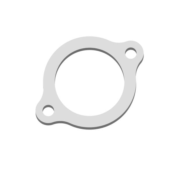 Single Port Stainless Header Flanges for Visner Billet Canted Valve Pontiac Heads-Single Flange