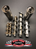 Under Car Exhaust - Bullet Race Mufflers - Spiral Turbo Baffles