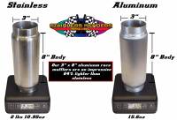 Aluminum - Aluminum Components- Round - Aluminum Mufflers + Resonators