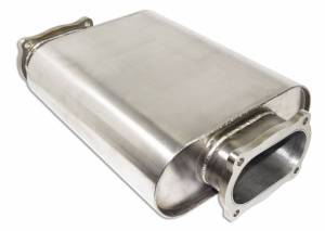 Stainless Headers - 304 Stainless Steel Oval Low Profile Muffler - Image 2