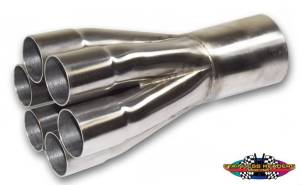 Stainless Headers - 2" Primary 6 into 1 Performance Merge Collector-16ga 321ss - Image 2