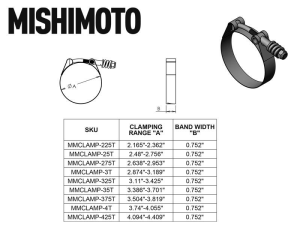 Mishimoto - Mishimoto Stainless Steel Constant Tension T-Bolt Clamp, 3.11"-3.43" (79mm-87mm) - Image 2
