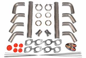 Stainless Headers - Splayed Valve Small Block Chevy Turbo Manifold Build Kit - Image 1