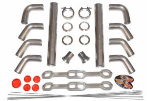 Stainless Headers - 18 Degree Small Block Chevy Turbo Manifold Build Kit - Image 1