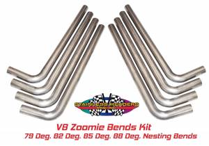 Mandrel Bends - Zoomie Bend Kits - Stainless Headers - 304 Stainless Steel Zoomie Bend Kit