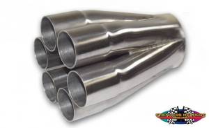 16ga 304 Stainless Merge Collectors (.065") - 6 into 1 304 Stainless Steel Merge Collectors - Stainless Headers - 1 3/4" Primary 6 into 1 Performance Merge Collector-16ga 304ss