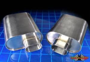 Stainless Headers - 304 Custom Stainless Steel Oval Low Profile Muffler - Image 3