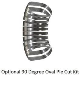 Stainless Headers - 3 1/2" Vertical Oval 90 Degree Pie Cut Kit - Image 1