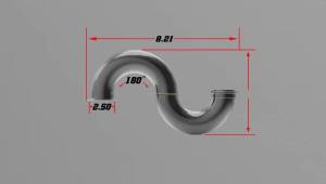 Stainless Headers - 2 1/2" V-Band 180 S-Curve Turbo Elbow - Image 2