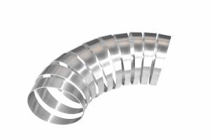 Aluminum Components- Round - Aluminum Pie Cut Kits - Stainless Headers - 2 1/4" 6061 Aluminum 90 Degree Pie Cut Kit