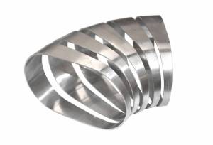 Aluminum - Aluminum Components- Oval - Stainless Headers - 3" Oval Aluminum 45 Degree Pie Cut Kit