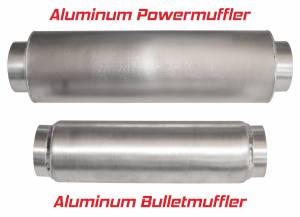 Stainless Headers - Aluminum PowerMuffler- 3.0" Inlet & 5" OD Body - Image 5