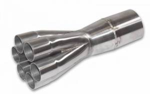 Stainless Headers - 1 1/2" Primary 6 into 1 Performance Merge Collector-CP2 Titanium 0.050" - Image 3